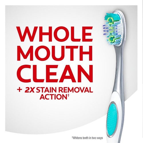 Bàn chải đánh răng Colgate Total Whitening Medium Whole Mouth Clean 8 cái - hình ảnh chi tiết 2