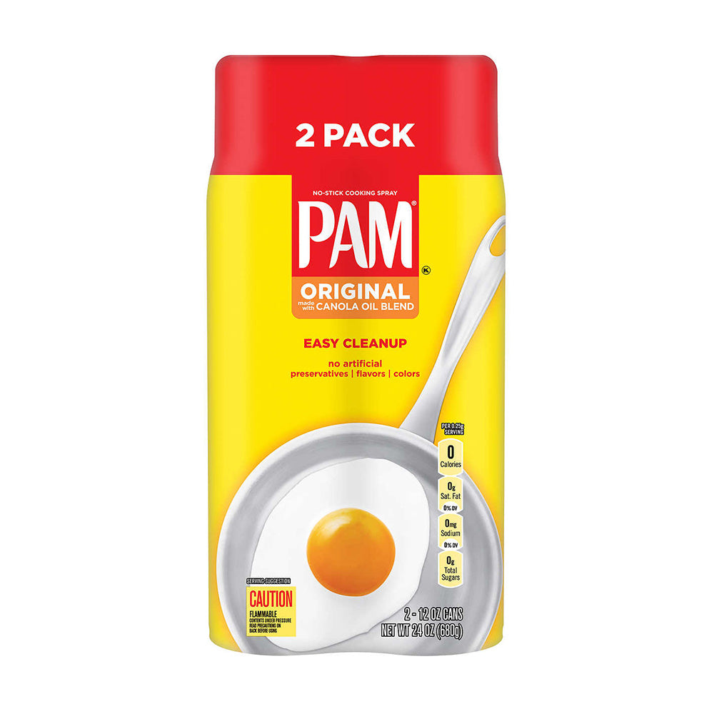 Dầu ăn kiêng dạng xịt PAM Original No-Stick Cooking Spray 2x12OZ 680g (set 2 chai) - hình ảnh sản phẩm chính