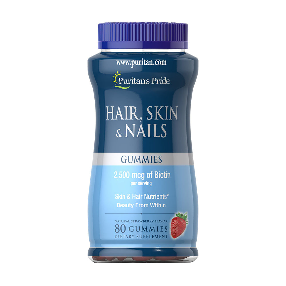 Kẹo dẻo đẹp da, tóc, móng Hair, Skin & Nails Gummies 80 viên của Puritan's Pride - hình ảnh sản phẩm chính