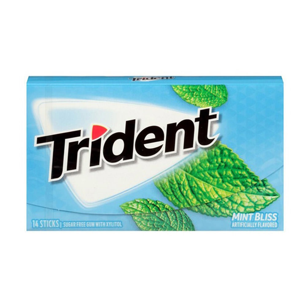 Trident Mint Bliss Sugar Free Gum (1 vỉ 14 thanh) - hình ảnh sản phẩm chính