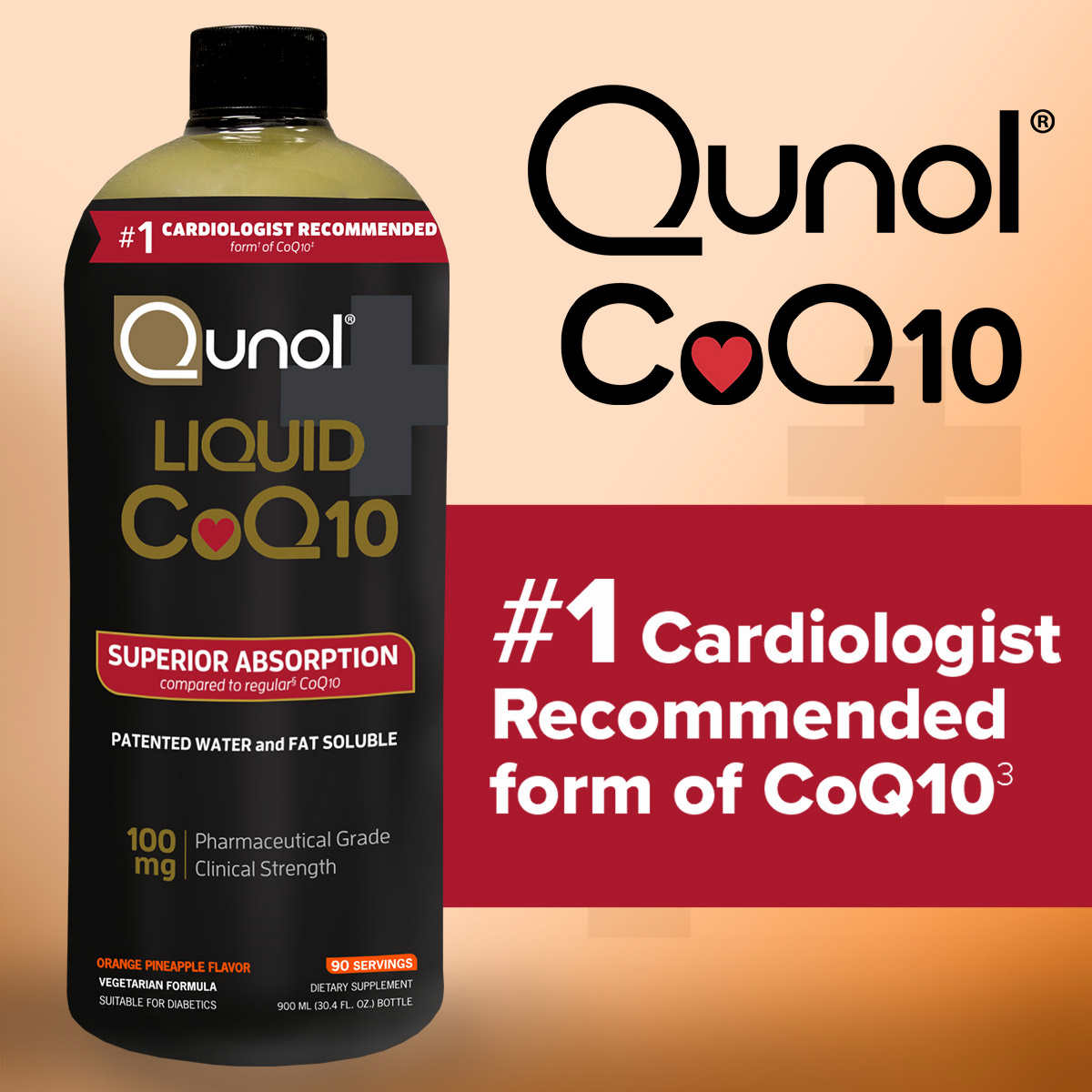 Bổ sung CoQ10 dạng nước Qunol Liquid Superior Absorption CoQ10 900ml - hình ảnh chi tiết 3