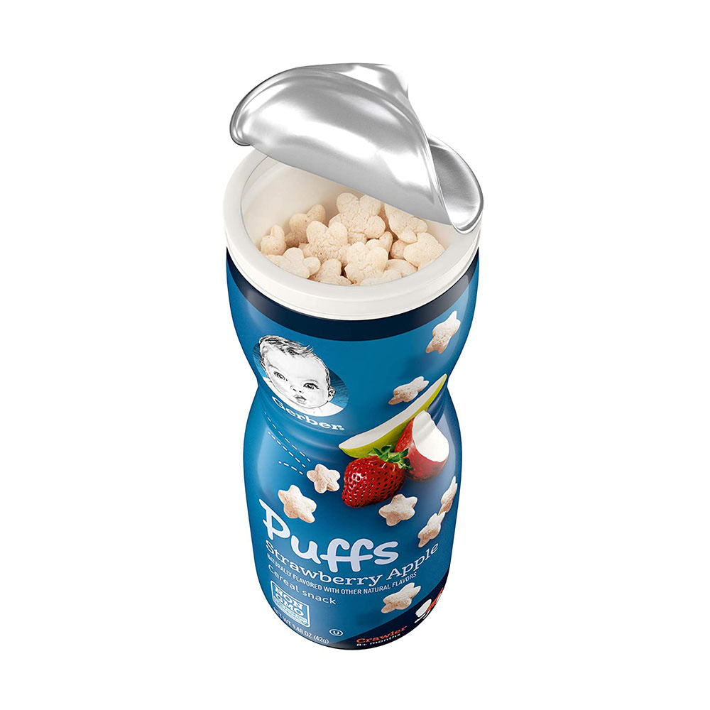 Bánh ăn dặm Gerber Graduates Puffs hương trái cây 42g của Mỹ - hình ảnh chi tiết 2