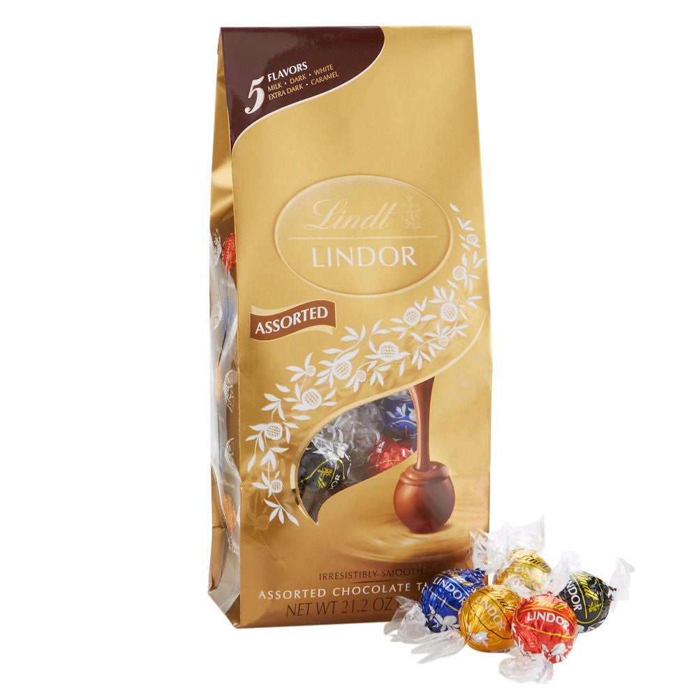 Socola Lindt Lindor Assorted Chocolate Truffles, Assorted, 21.2 oz 600g - hình ảnh chi tiết 4