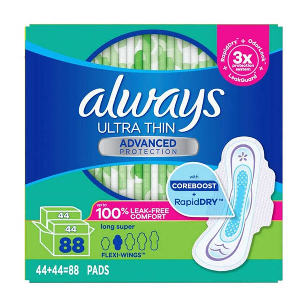 Băng vệ sinh Always Ultra Thin Advanced Long Pads, 88-count (nguyên hộp) - hình ảnh sản phẩm chính