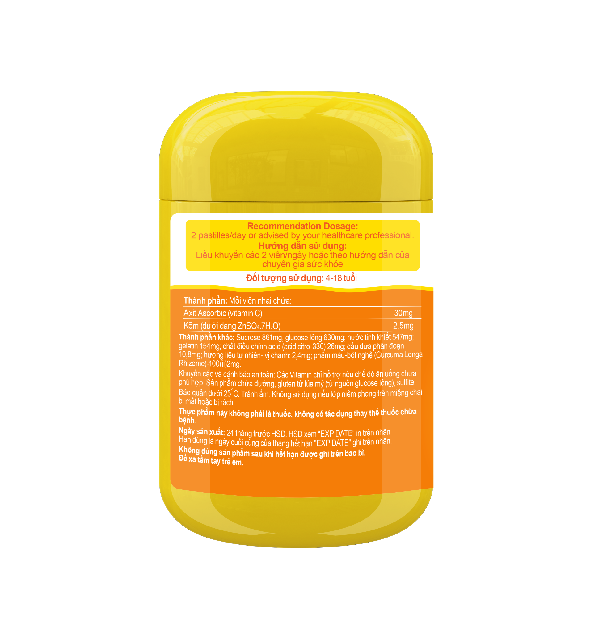 Kẹo dẻo bổ sung Vitamin C và Kẽm Kids Smart Vitamin C+Zinc 120 Gummies - hình ảnh chi tiết 3