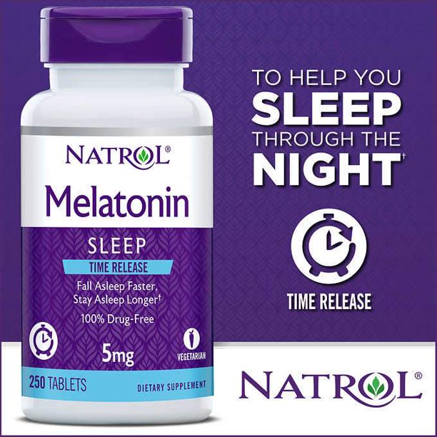 Viên uống Natrol Melatonin Time Release 5 mg, 250 viên - hình ảnh chi tiết 3