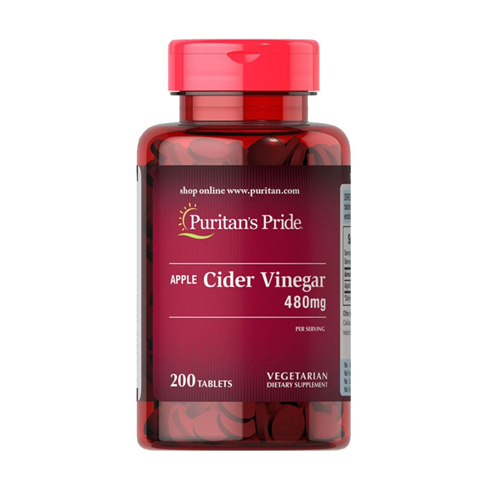 Viên uống giảm cân Apple cider vinegar 480mg Puritan’s Pride 200 viên - hình ảnh sản phẩm chính