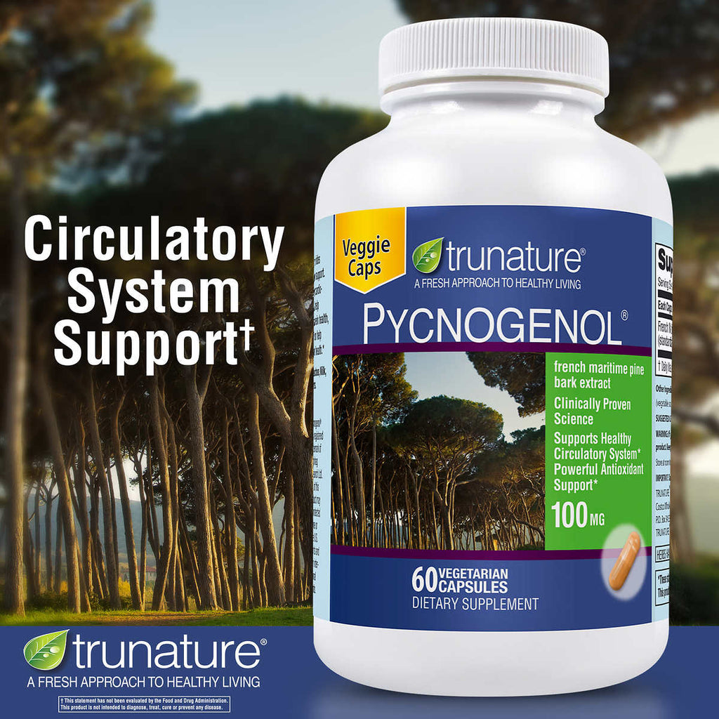Viên uống bồi bổ cơ thể cao cấp của Mỹ Trunature Pycnogenol 100mg 60 viên - hình ảnh chi tiết 3