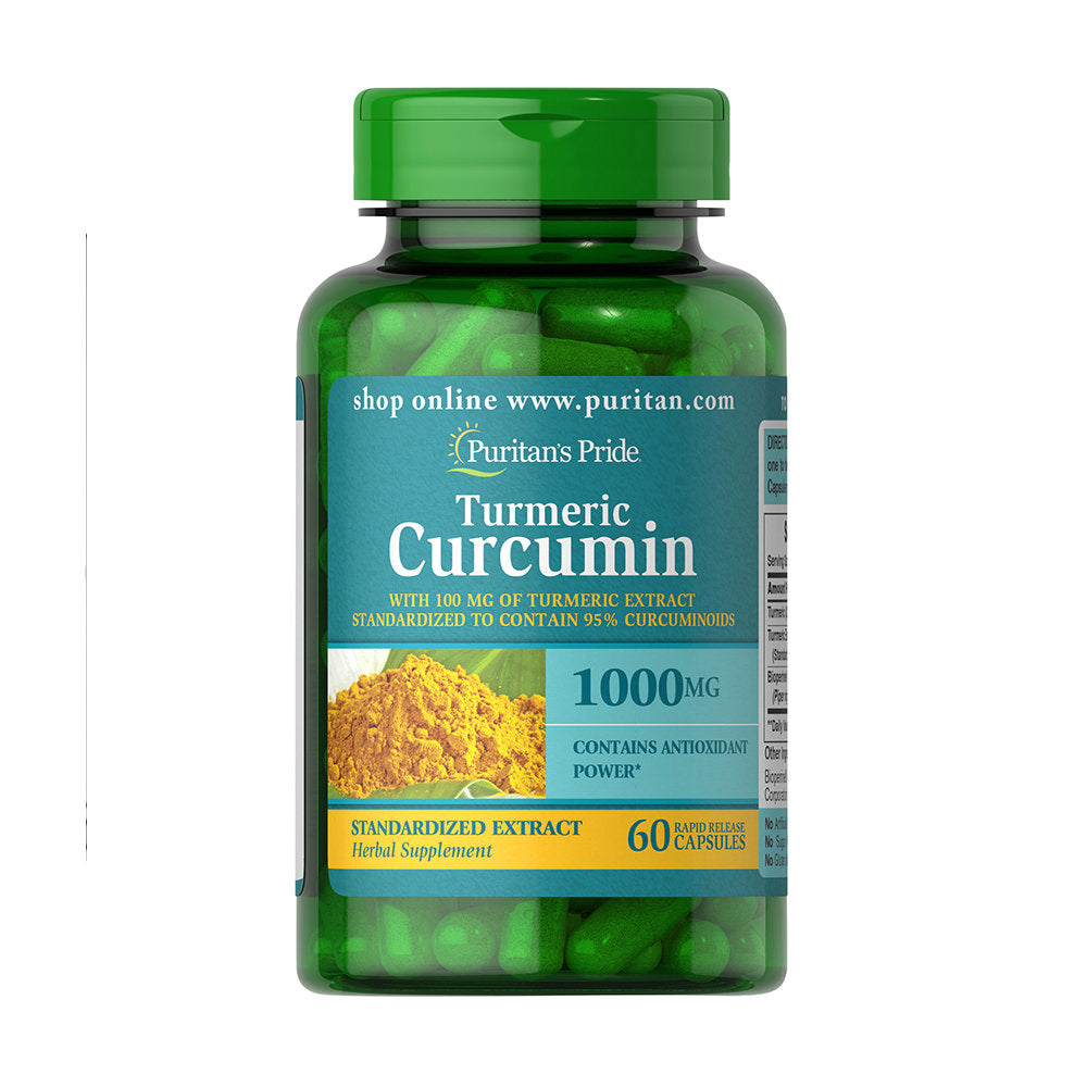 Tinh dầu nghệ Puritan’s Pride Turmeric Curcumin 1000mg 60 viên - hình ảnh sản phẩm chính