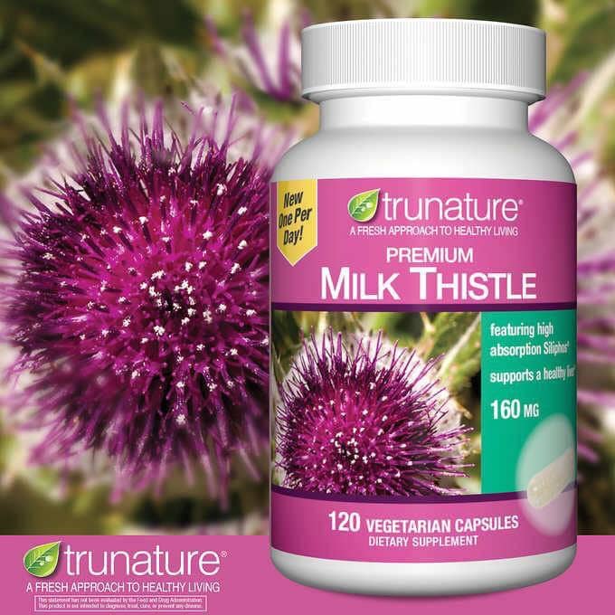 Viên uống tăng cường chức năng Gan, Trunature Premium Milk Thistle 160 mg, 120 viên của Mỹ - hình ảnh chi tiết 2