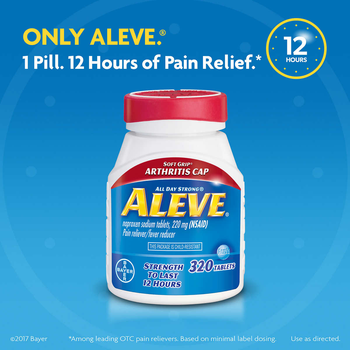 Viên uống giảm đau nhứt ALEVE Naproxen Sodium Tablets 220mg 320 viên - hình ảnh chi tiết 3