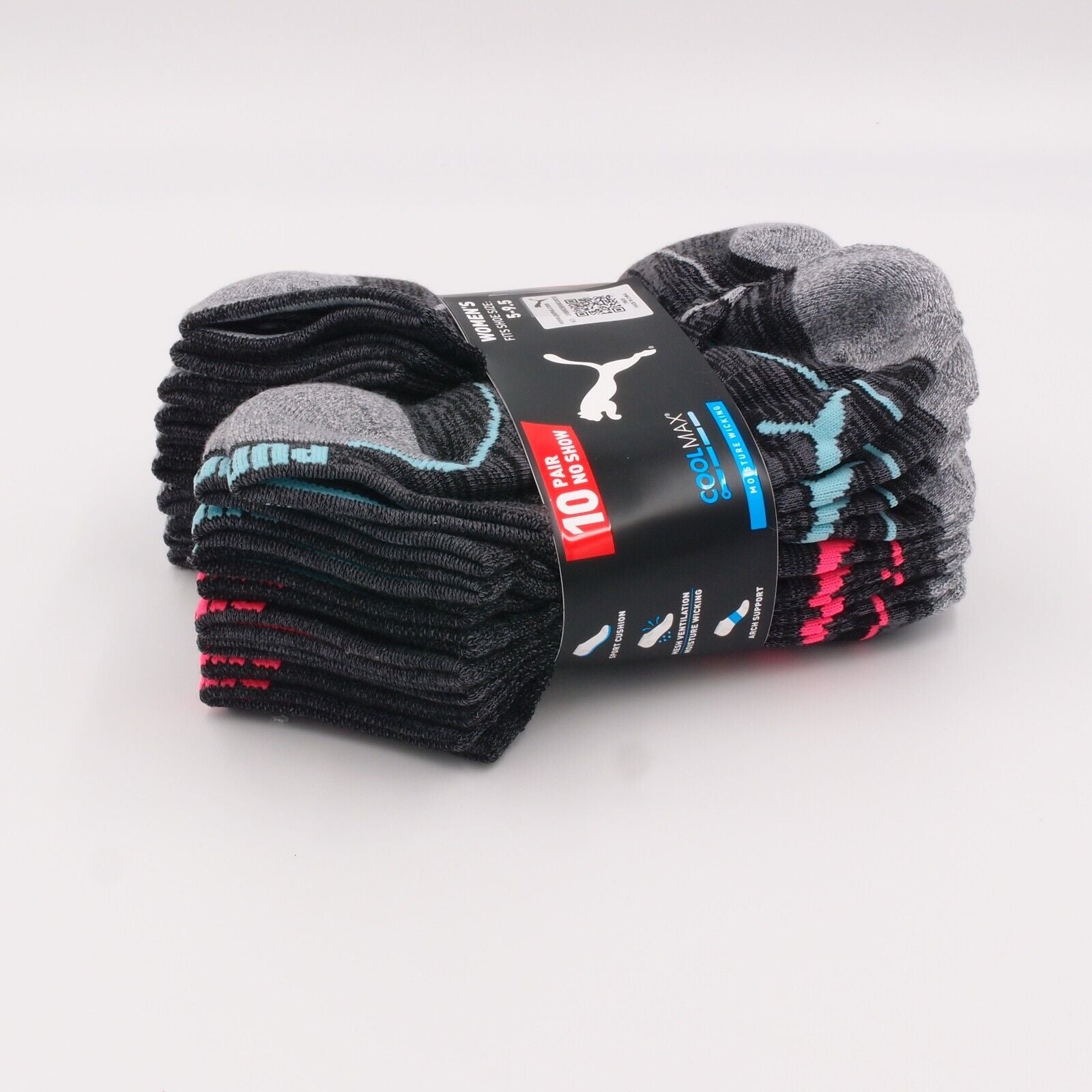 Vớ PUMA Women's fits shoe size 5-9.5, 8 pair - hình ảnh chi tiết 5