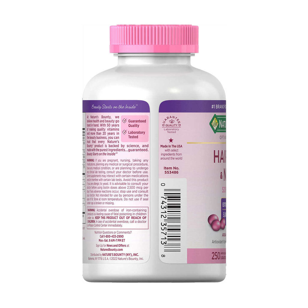 Vitamin Làm Đẹp Da, Tóc, Móng Hair Skin and Nails Natures Bounty 250 viên - ảnh sản phẩm 3