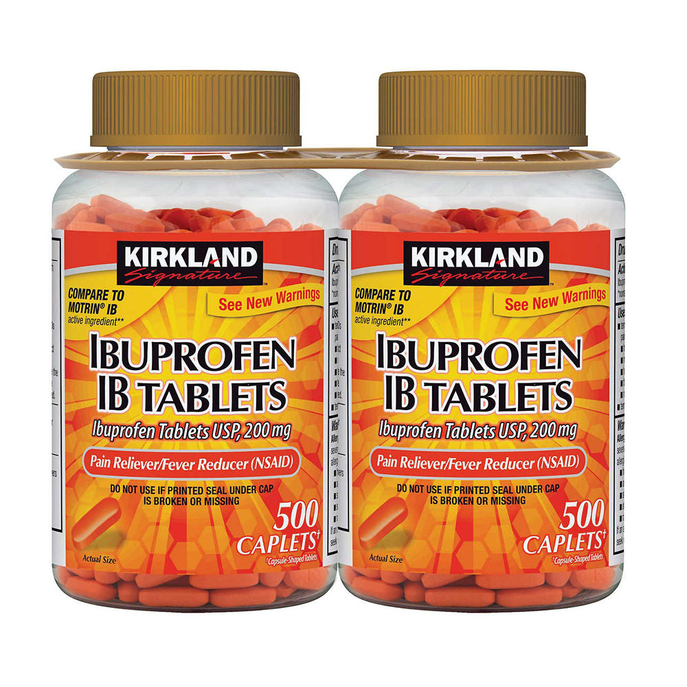 Viên giảm đau hạ sốt Kirkland Signature Ibuprofen 200mg 500 viên (hộp đỏ) - hình ảnh sản phẩm chính