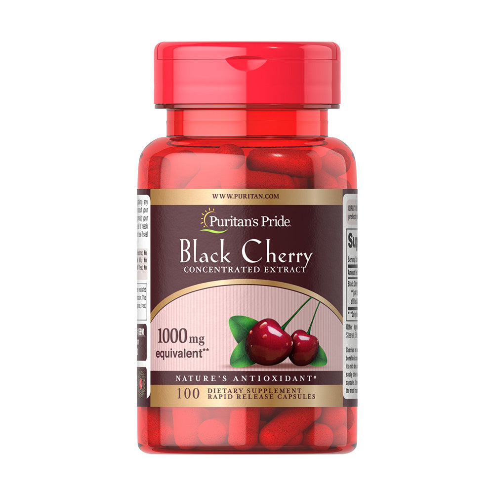 Viên uống phòng và điều trị Gout (Gút) Puritan’s Pride Black Cherry 1000mg 100 viên của Mỹ - hình ảnh chi tiết 2