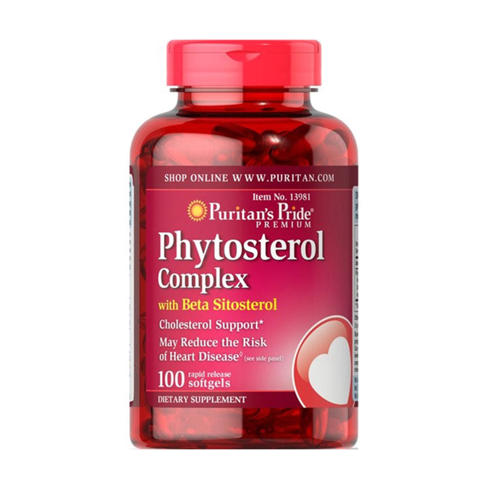 Viên uống giảm mỡ máu, giảm nguy cơ mắc bệnh tim mạch Double Strength Phytosterol Complex 1000mg Puritan’s Pride lọ 100 viên - hình ảnh sản phẩm chính