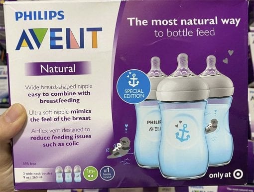 Set 3 bình sữa cổ rộng Philips Avent Natural 1m+ 260ml - hình ảnh chi tiết 4