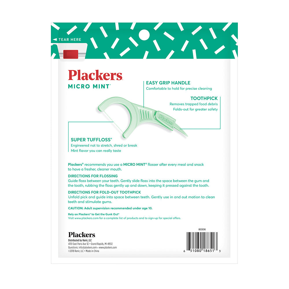 Tăm chỉ nha khoa Plackers Micro Mint loại 150 chiếc của Mỹ - hình ảnh chi tiết 2