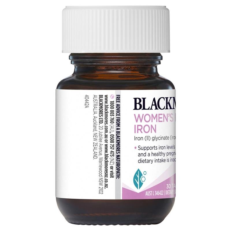 Viên uống bổ sung sắt cho phụ nữ và bà bầu Blackmores Women’s Premium Iron 30 Tablets - hình ảnh chi tiết 2