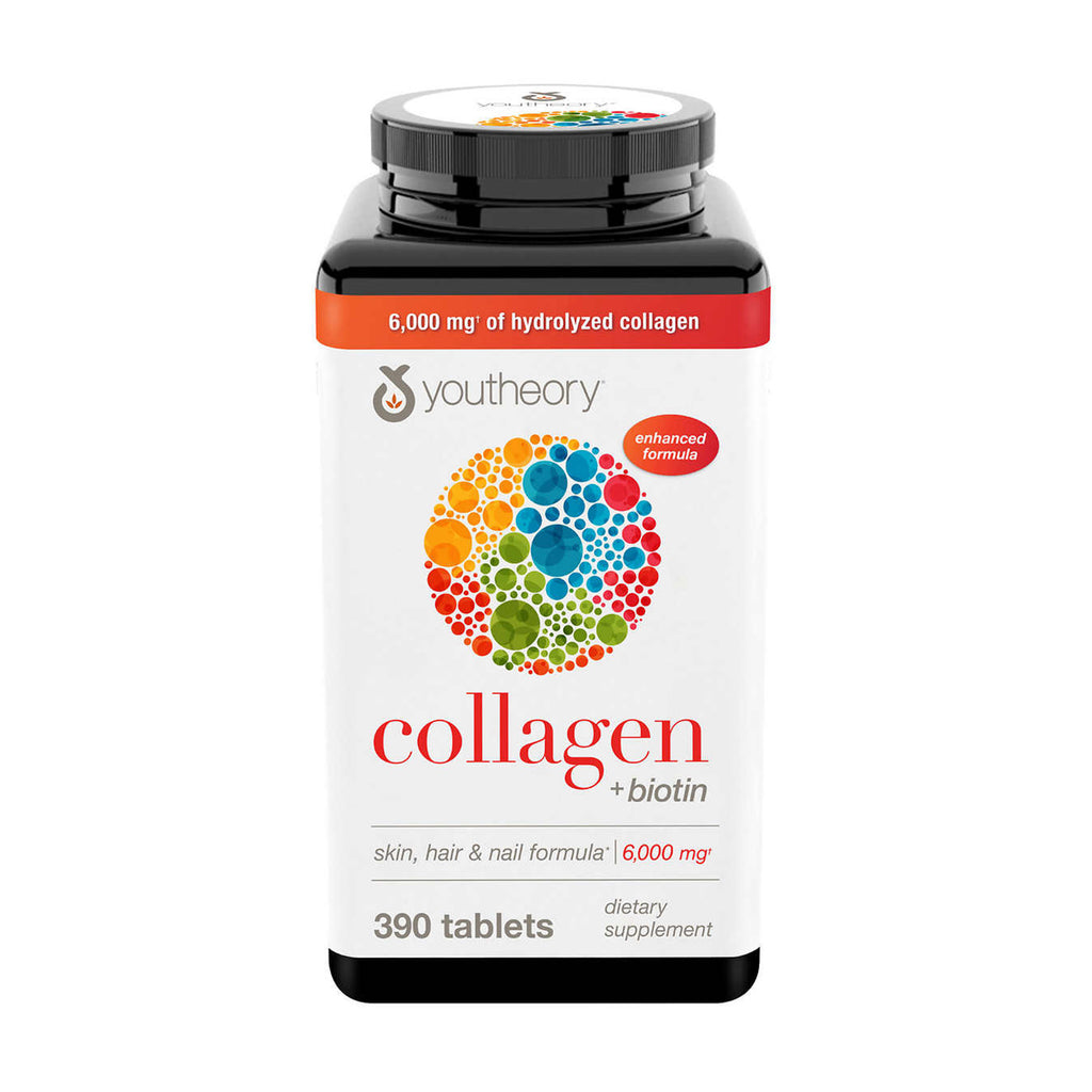 Viên uống chống lão hóa da Collagen Youtheory Type 1-2-3 - 390 viên của Mỹ - ảnh sản phẩm 1
