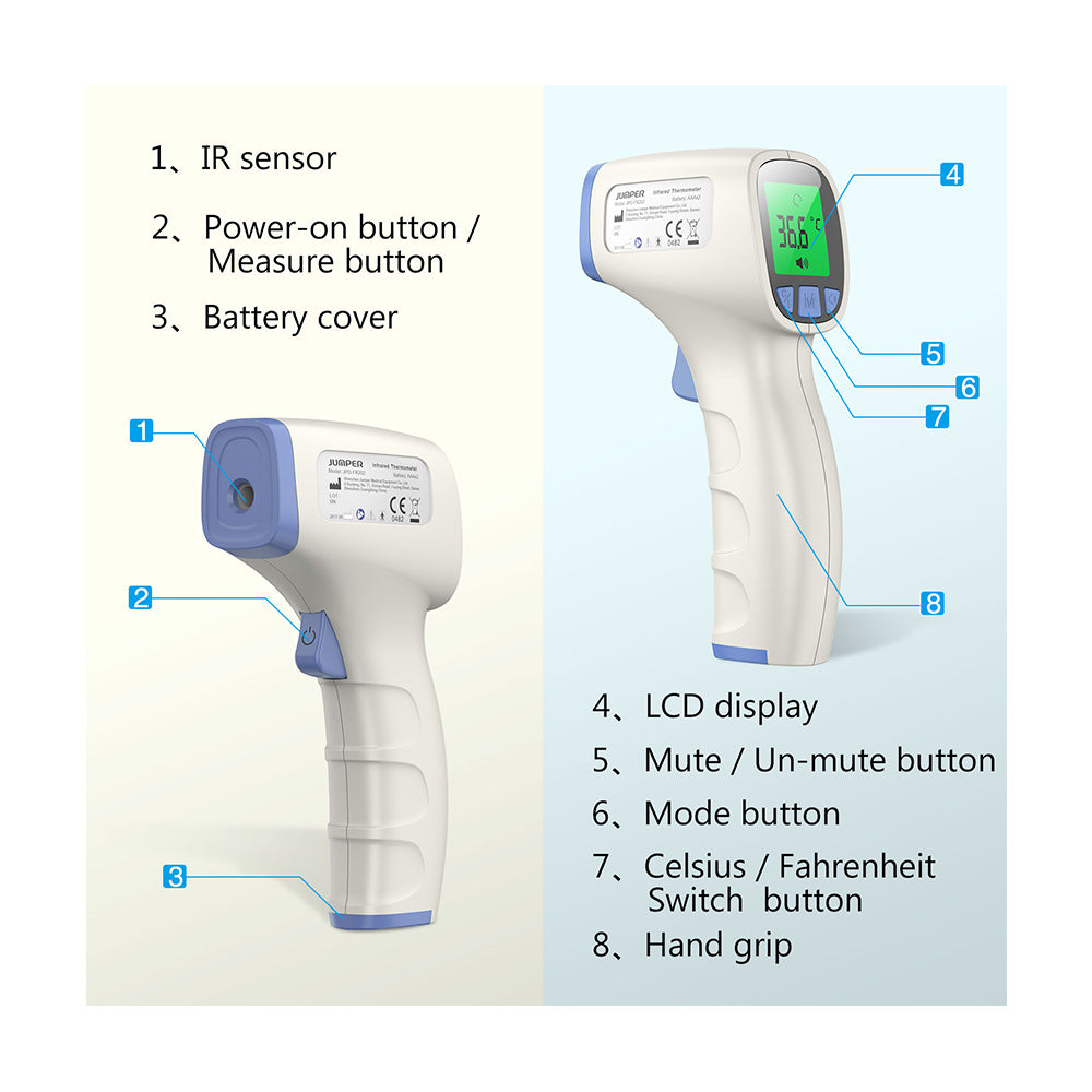 Máy Đo Thân Nhiệt JUMPER JPD-FR202 - hình ảnh chi tiết 2
