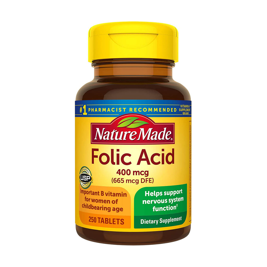 Viên uống Bổ Sung Axit Folic NATURE MADE FOLIC ACID 400MCG 250 viên của Mỹ - hình ảnh sản phẩm chính