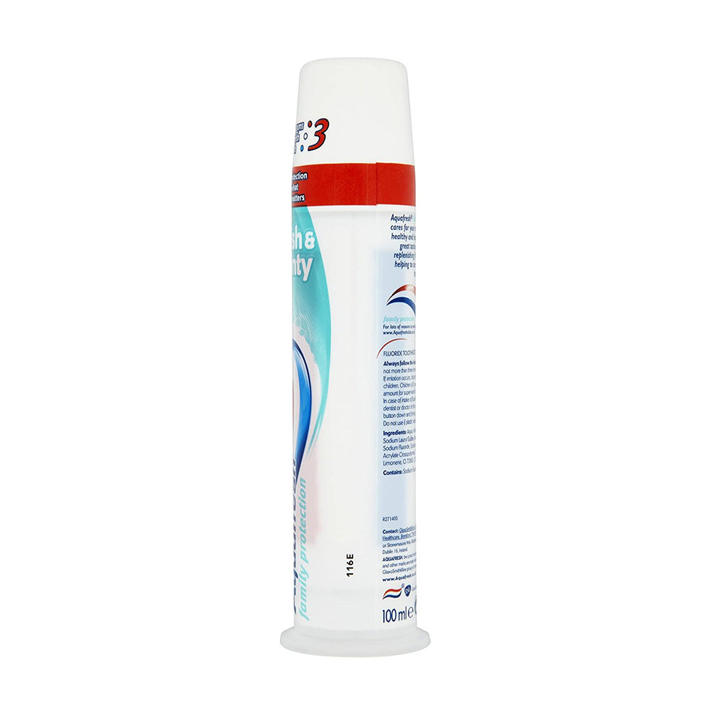 Kem đánh răng Aquafresh Pump Toothpaste – Fresh & Minty – Family Triple Protection 100ml - hình ảnh chi tiết 4