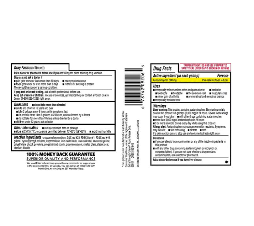 Hạ sốt giảm đau Member’s Mark Acetaminophen 500mg 400 viên - hình ảnh chi tiết 2