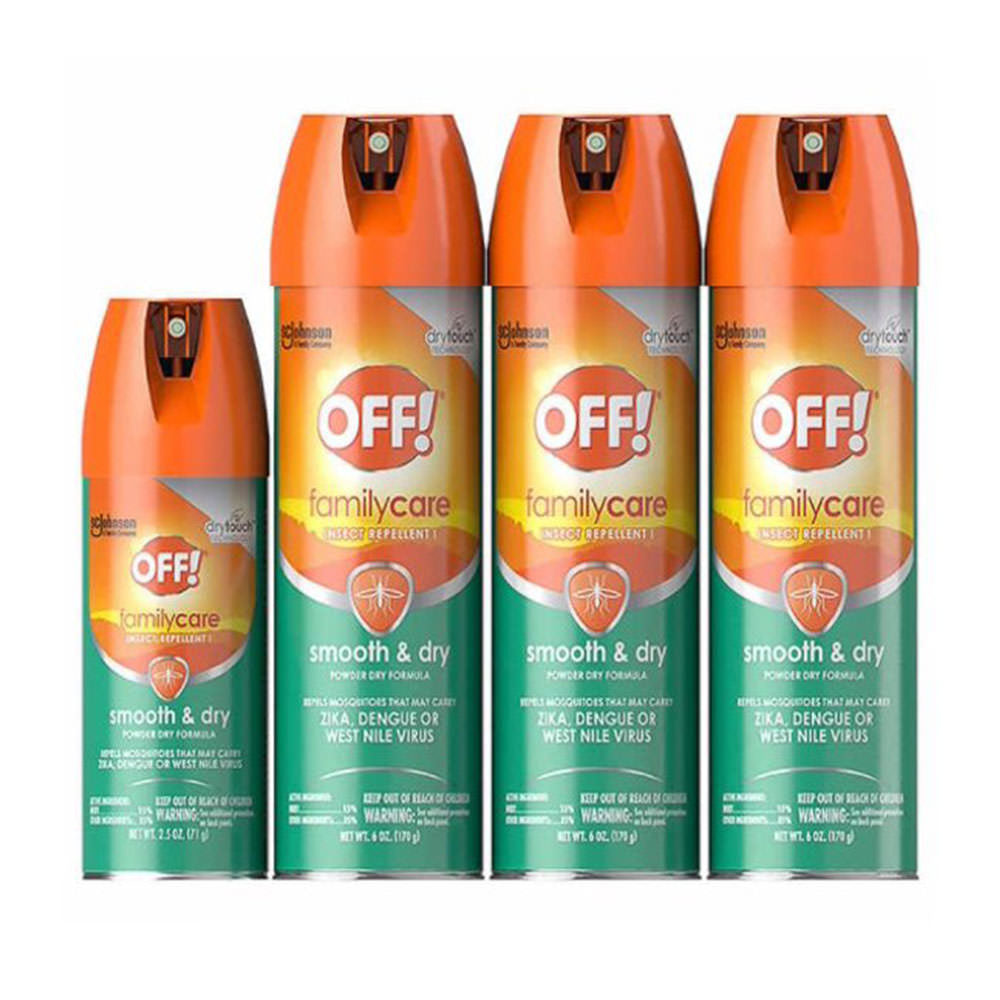 Xịt chống muỗi và côn trùng OFF! Family Care Smooth & Dry Insect Repellent (Set 3 chai 170g + 1 chai 71g) - hình ảnh sản phẩm chính