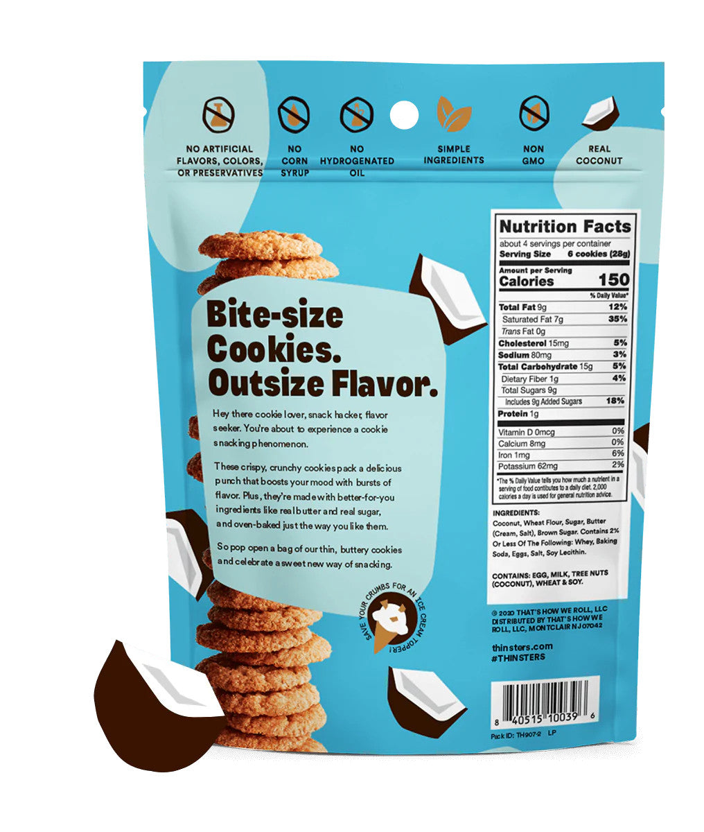 Bánh Quy Dừa Nướng Thinsters Dark Chocolate Coconut 510g - hình ảnh chi tiết 2