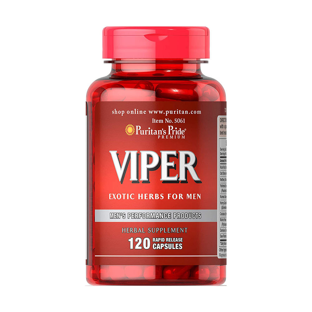 Viên uống bổ trợ sinh lý nam Puritans Pride Viper 120 viên - hình ảnh sản phẩm chính