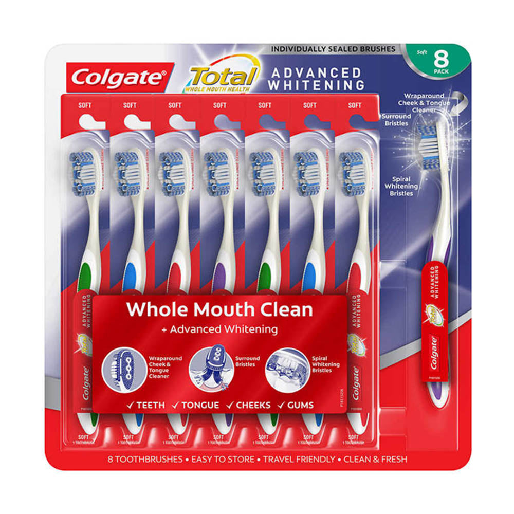 Set 8 Bàn chải đánh răng Colgate Total Advanced Whitening của Mỹ - hình ảnh sản phẩm chính