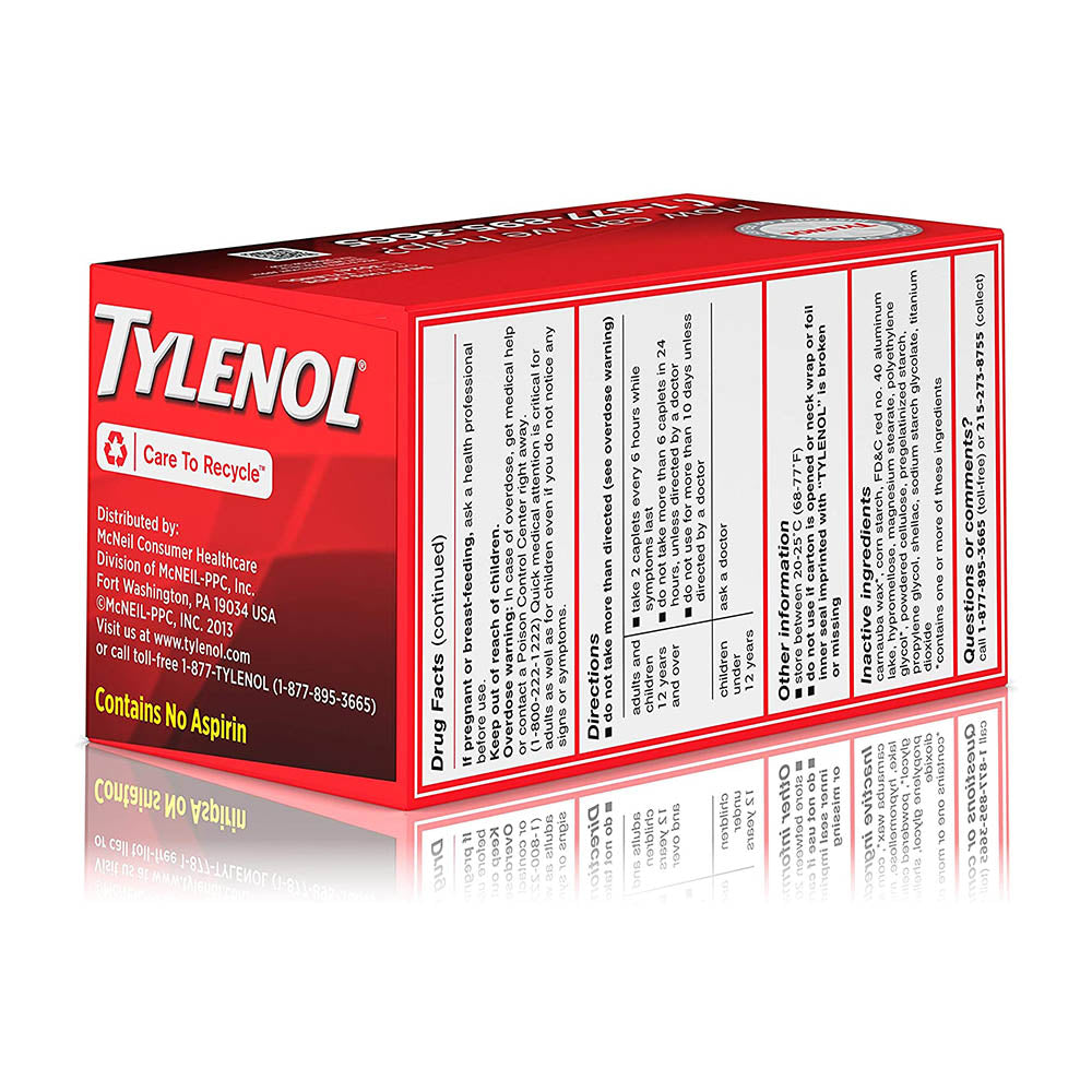 Viên uống giảm đau hạ sốt Tylenol Acetaminophen Extra Strength 500mg 225 Viên - hình ảnh chi tiết 5