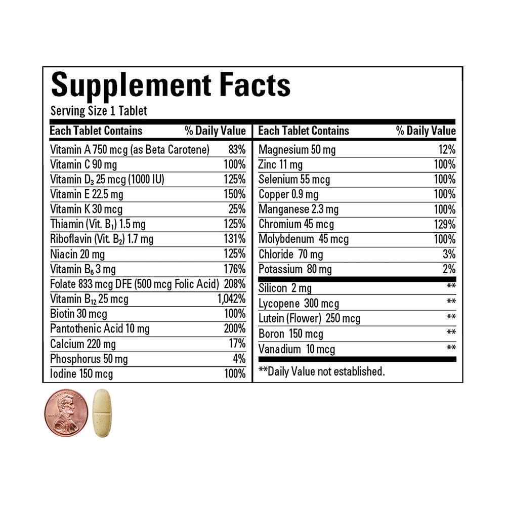 Bổ sung vitamin cho người trên 50 tuổi Kirkland Mature Adults 50 + Multi 400 viên - hình ảnh chi tiết 2