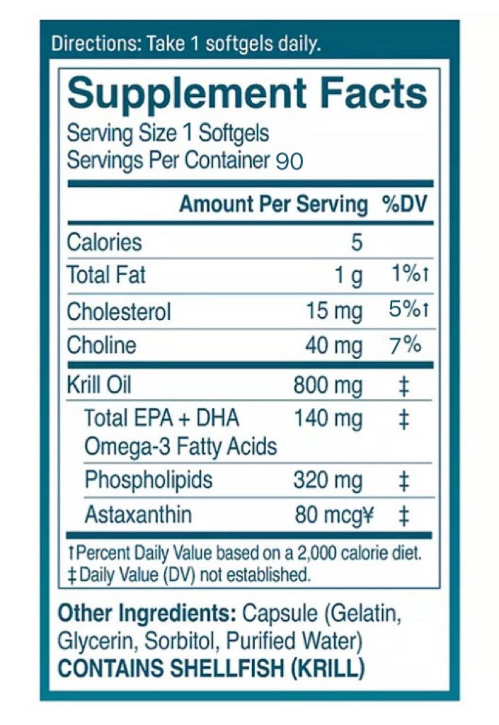 Dầu nhuyễn thể Kori Pure Antarctic Krill Oil Multi-Benefit Omega-3, 800mg 90 Viên - hình ảnh chi tiết 5