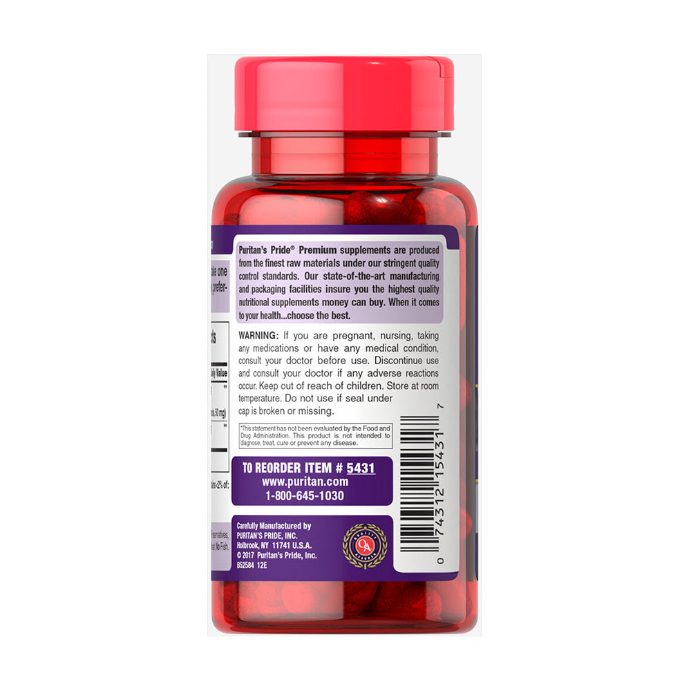 Viên Uống Chống Oxy Hóa Từ Nho Puritans Pride Grapeseed Extract 100mg 100 viên - hình ảnh chi tiết 2