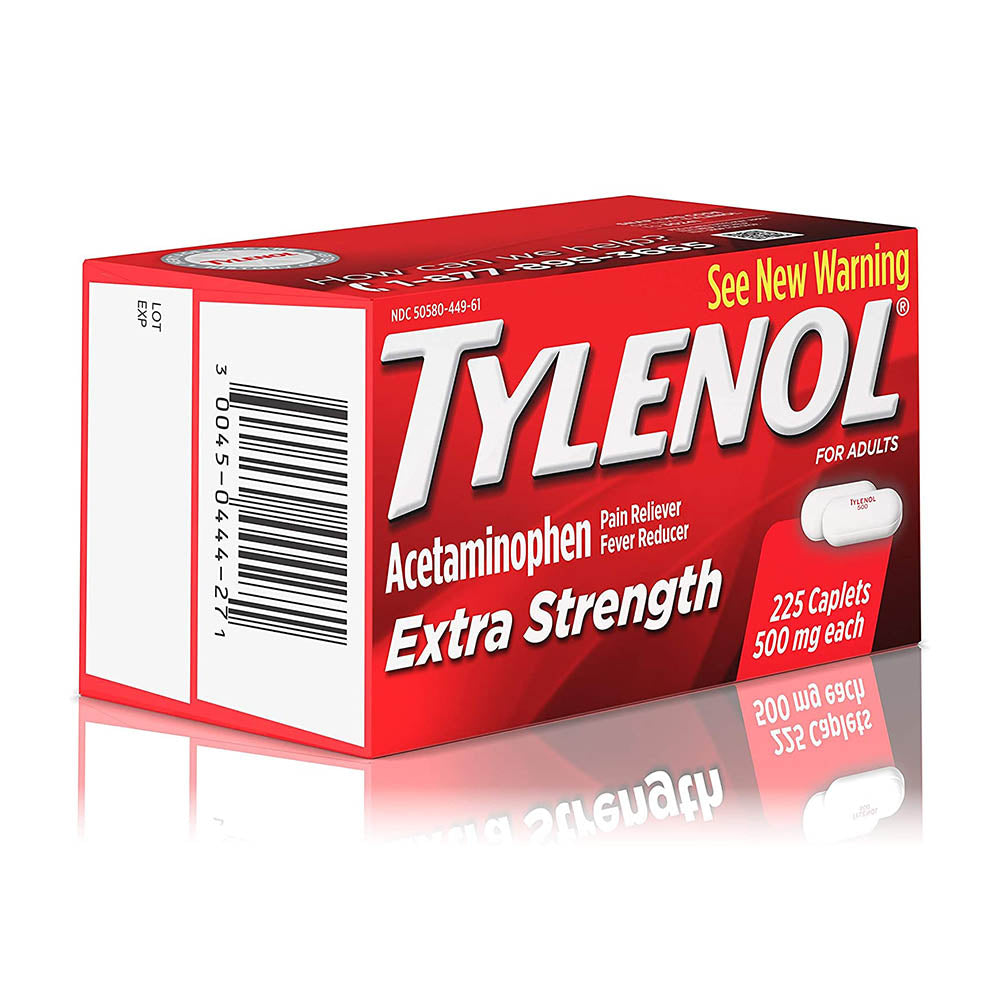 Viên uống giảm đau hạ sốt Tylenol Acetaminophen Extra Strength 500mg 225 Viên - hình ảnh chi tiết 4